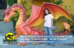 Kids playground games decoration fiberglass/silicon rubber dragon DWD196